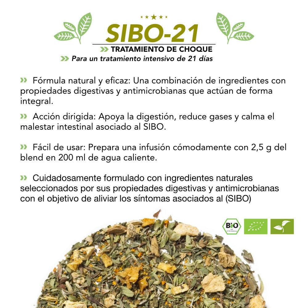 SIBO-21 | Tratamiento de choque para SIBO de 21 días | 100% NATURAL..