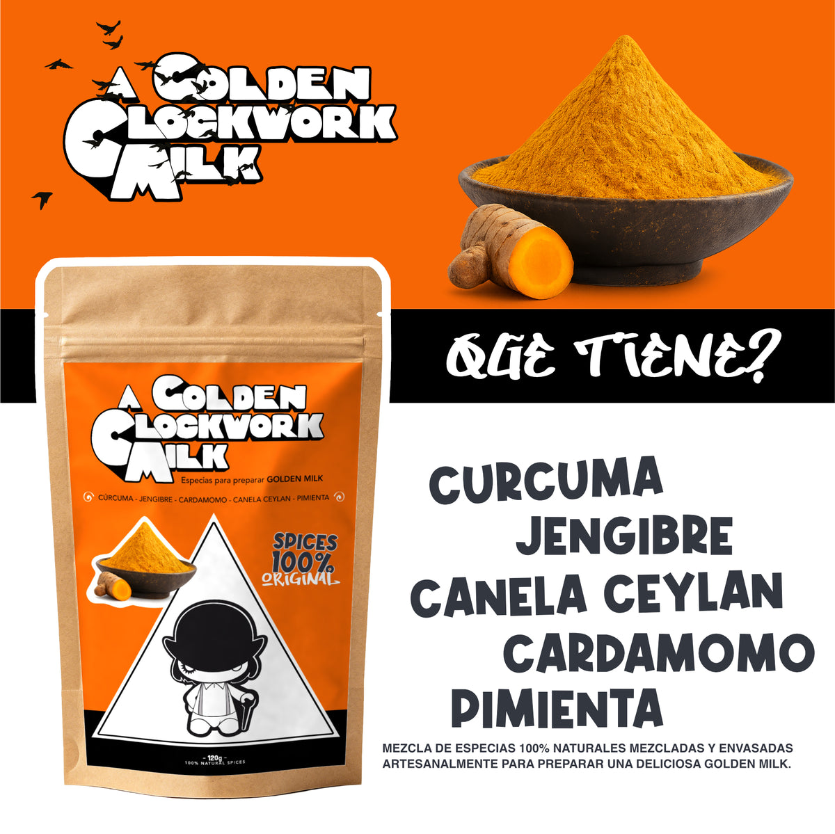 A Golden Clockwork Milk · Mezcla de especias para Golden Milk 120 g
