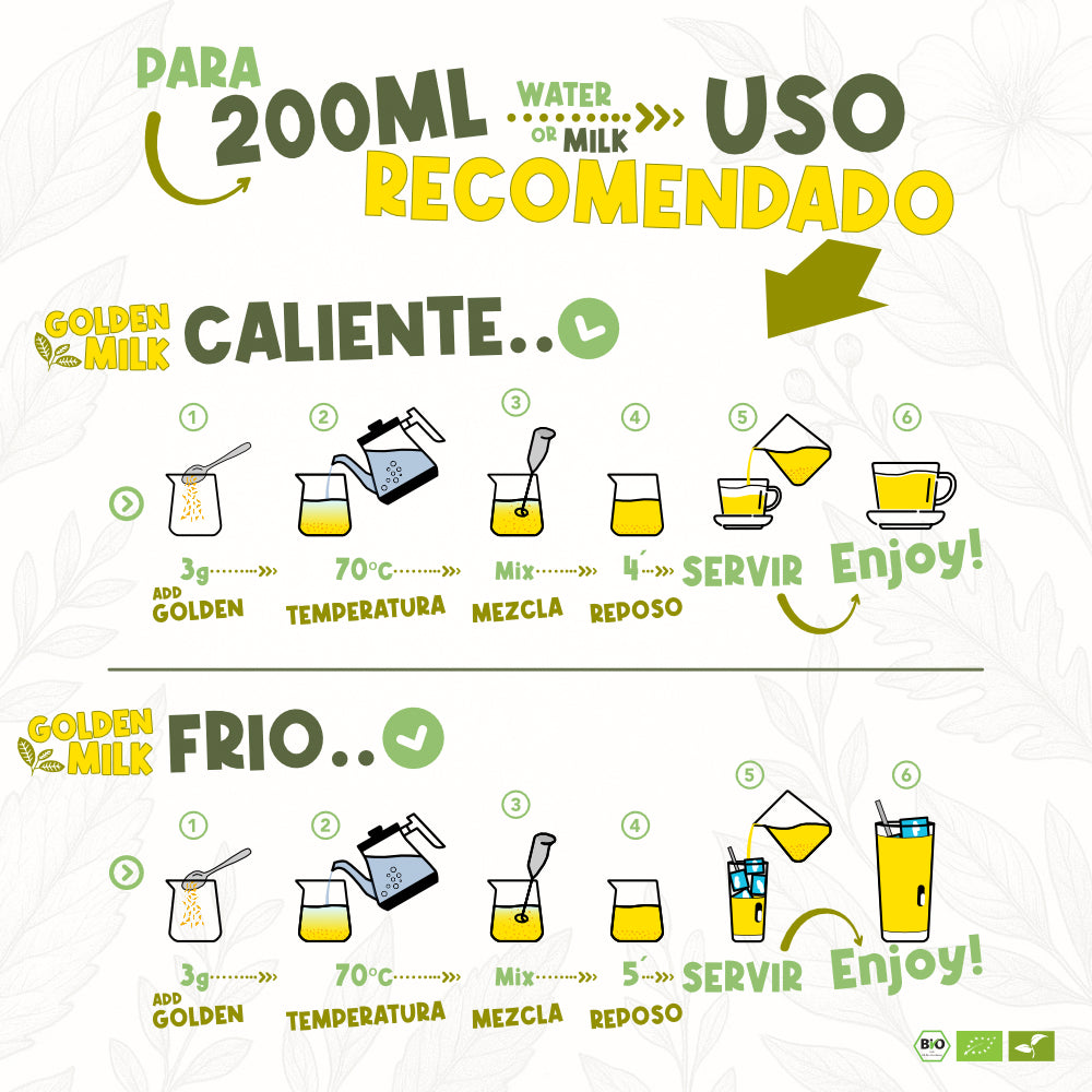 GOLDEN MILK - LECHE DORADA "RASAYANA" | Infusión funcional 100% especias naturales