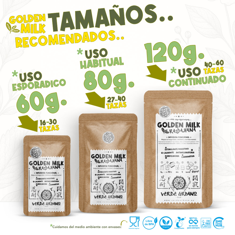 GOLDEN MILK - LECHE DORADA "RASAYANA" | Infusión funcional 100% especias naturales