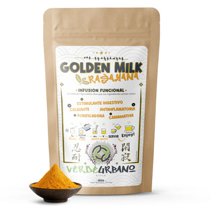 GOLDEN MILK - LECHE DORADA "RASAYANA" | Infusión funcional 100% especias naturales