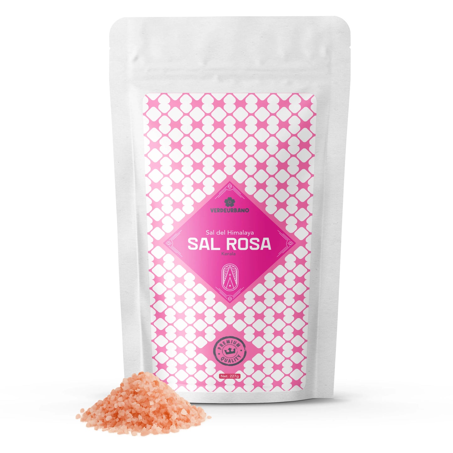 HIMALAYA PINK SALT | Sal Rosa del Himalaya (Khewra) | Sal de roca gruesa seca - 227 g. 8 oz.
