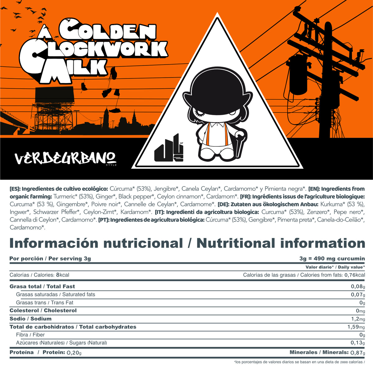 A Golden Clockwork Milk · Mezcla de especias para Golden Milk 120 g
