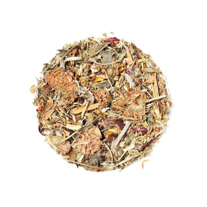 FEMINA-1 infusión herbal de trébol rojo, dong quai, regaliz, fenogreco, salvia, hibisco, canela y naranja