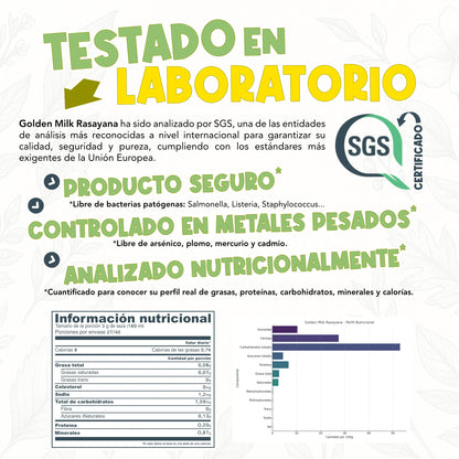 GOLDEN MILK - LECHE DORADA "RASAYANA" | Infusión funcional 100% especias naturales.