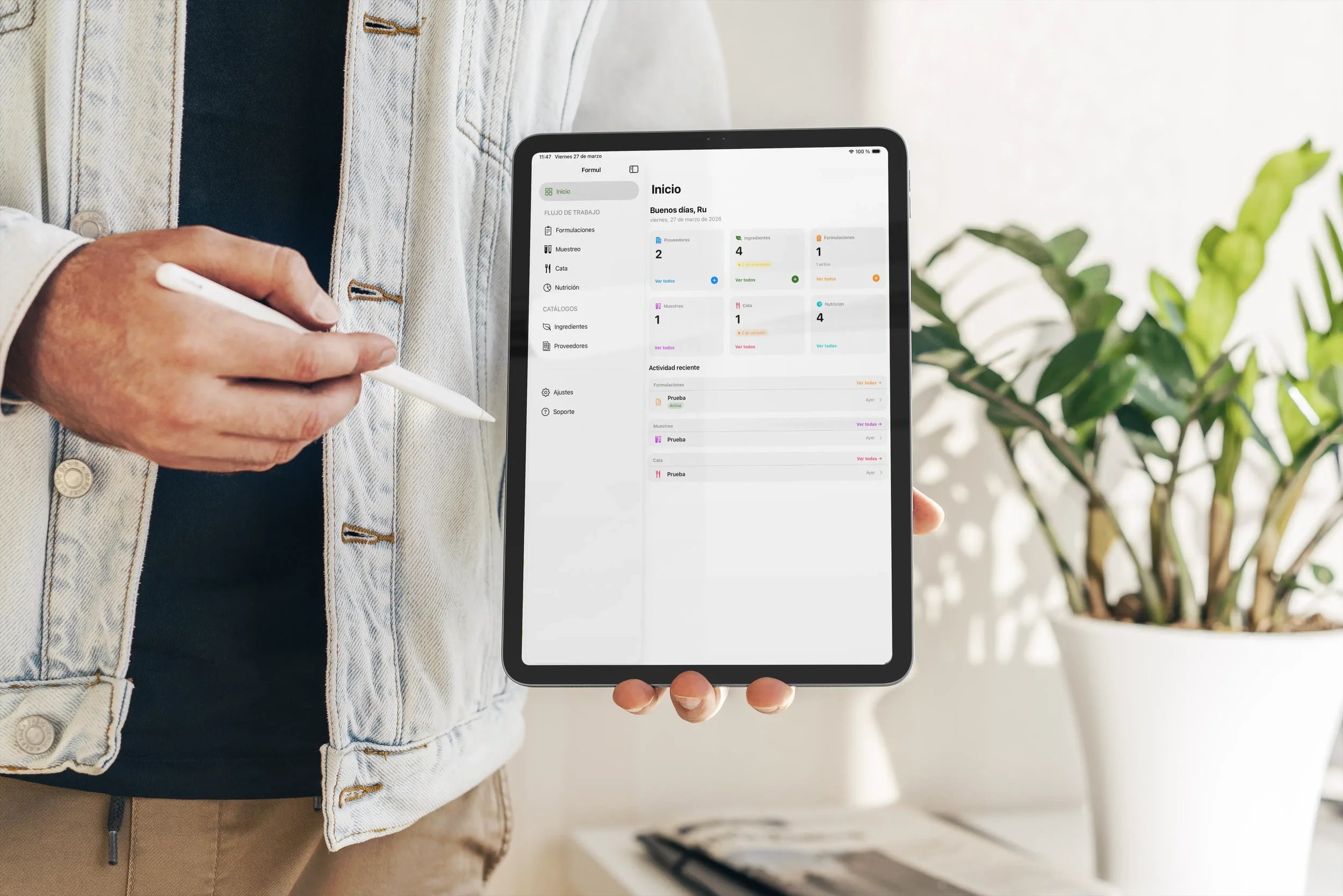 Formul app en iPad